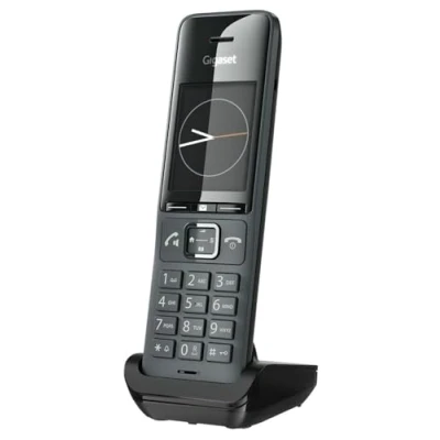 Imagen de Gigaset Comfort 520HX Teléfono inalámbrico para router y base DECT Función Manos Libre Bloqueo de Llamadas Anónimas Compatible con Fritzbox Pantalla a Color Gris Titanio