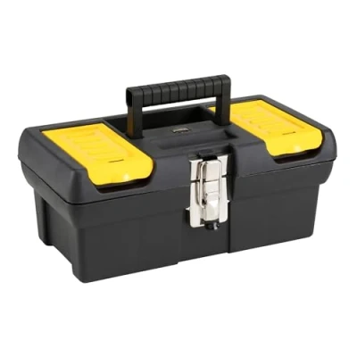 Imagen de STANLEY Caja de Herramientas Milenium, Resistente Polipropileno, Bandeja Extraíble, Organizadores en Tapa, Cierres Metálicos, Asa Bimaterial, dimensiones cm 31,8 x 17,8 13, 1 92 064