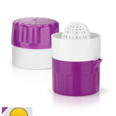 Imagen de Börner Exprimidor de cítricos (Morado) para zumos frutas y verduras frescas Con recipiente el zumo naranjas manual