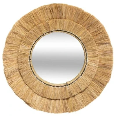 Imagen de ATMOSPHERA CREATEUR D&#039;INTERIEUR Espejo Rafia Safari D57