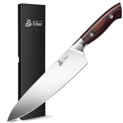 Imagen de DDF iohEF Cuchillo Cocina de 20cm Chef Profesional Multiusos Acero Inoxidable Cuchillos con y Caja Regalo
