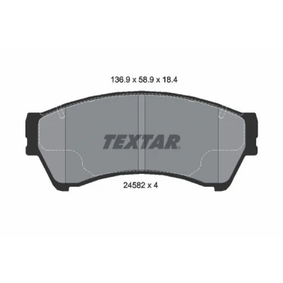 Imagen de TEXTAR 2458201 Juego de pastillas freno no preparado para indicador desgaste