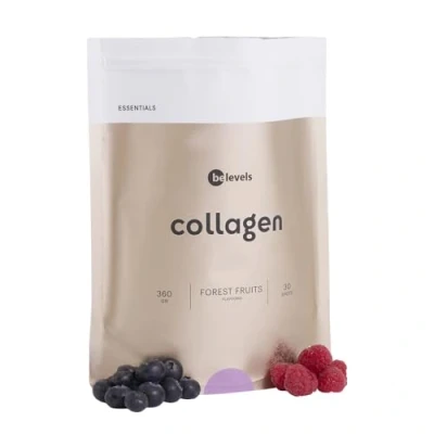 Imagen de be levels Colágeno Hidrolizado con Ácido Hialurónico y Vitamina c Sabor Frutos del Bosque 360g Mejora Articulaciones Piel Cabello en Polvo sin Gluten ni Lactosa