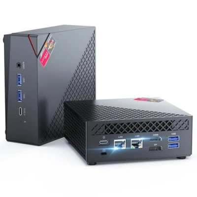 Imagen de NiPoGi Mini PC AMD Ryzen 5 5500U, Gaming (6C/12T hasta 4.0Ghz),16GB DDR4 512GB SSD Ordenador Windows 11 Pro con Dual Ethernet HDMI/DP/Type C/WiFi 5/BT4.2,para Oficina/Negocio/Juego