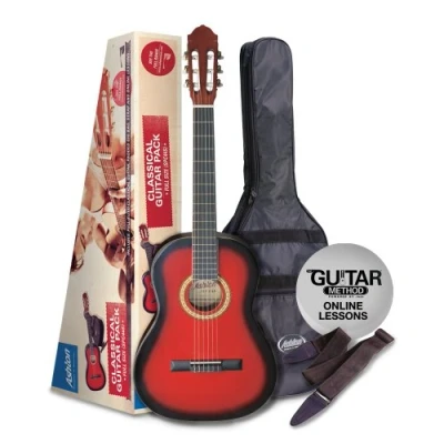 Imagen de Ashton SPCG44 Guitarra clásica de tamaño completo, color rojo