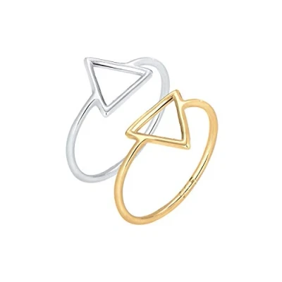 Imagen de Elli Mujer de Plata ley 925 anillo triangle shape, N