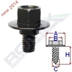 Imagen de ROMIX C60913 Grapa HONDA: CIVIC 7 Hatchback, 8 6 Aerodeck
