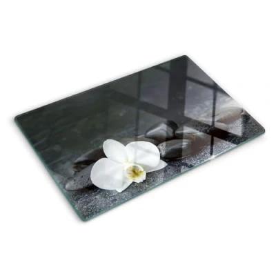 Imagen de Tulup Tabla De Cortar Cocina 80x52cm Vidrio Protector Placa Induccion Orquídea