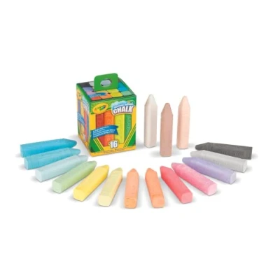 Imagen de CRAYOLA — Tizas de Colores Tamaño Maxi para Dibujar en Asfalto, Variados, Set 16 Unidades, No Tóxico, Apto Niños a Partir 4 Años