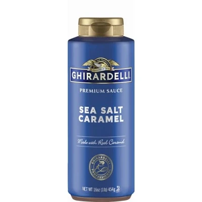 Imagen de Ghirardelli Chocolate Company Botella exprimible de salsa caramelo sal marina, 16 onzas