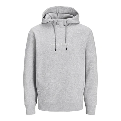 Imagen de JACK&amp;JONES PLUS Jjtree Sudadera con Capucha Pls, Gris Claro. Estampado: Jack&amp;Jones, 5XL Grandes para Hombre