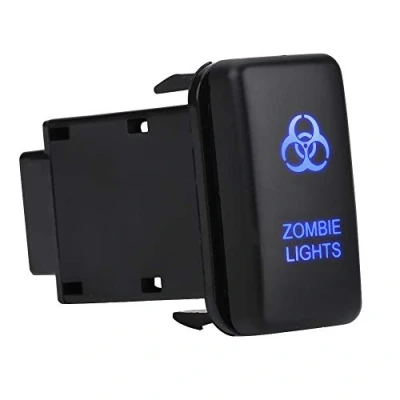 Imagen de Barra de luces LED Interruptor basculante ENCENDIDO APAGADO Luz LED, 12V Azul Auto Car On Off Para Hilux Landcruiser VIGO(ZOMBIE LIGHTS Pattern)