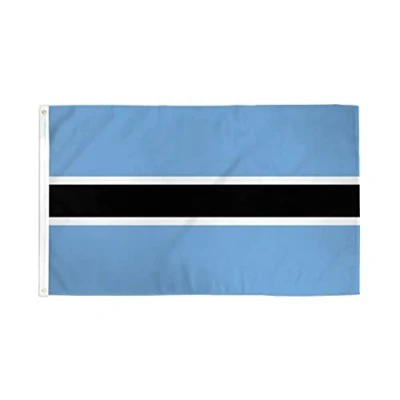 Imagen de AZ FLAG Bandera Botsuana 90x60 cm 100% Poliéster Con Ojales de Metal integrados 50g Colores Vivos Y Resistente A La Decoloración