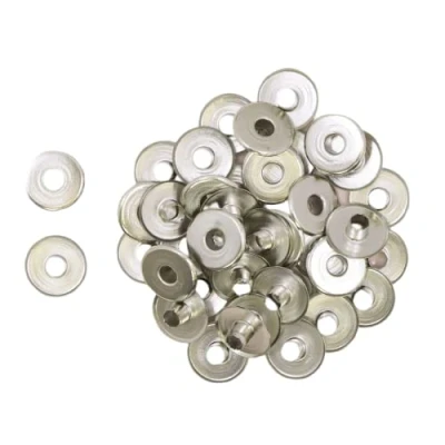 Imagen de Craftelier Pack de 40 Ojales Wide Ideales para Tarjetería, Scrapbooking y Manualidades Válidos Diversos Materiales Diámetro Interior 5 mm Exterior 13 23 Colores (Plata)