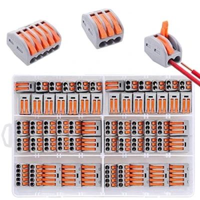 Imagen de Conectores Eléctricos Rapidos con Palanca 60 Piezas, Bornes de Conexion Electrica, Cable Terminal Conector 2/3/5 Conductores