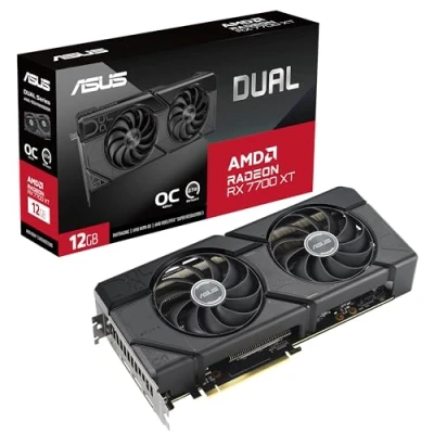Imagen de ASUS Dual Radeon RX 7700 XT OC Edition 12 GB GDDR6 Tarjeta gráfica (AMD RDNA 3, PCIe 4.0, de Memoria GDDR6, HDMI 2.1, DisplayPort 2.1)