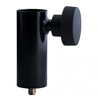 Imagen de K&amp;M 24521 Brida reductora acero, negra Adaptador para sistema de altavoces con pasador roscado 3/8&quot; x 12 mm