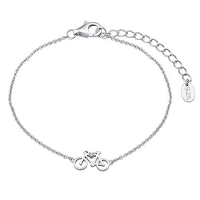 Imagen de SILVEGO MWB11033 Pulsera para Mujer de Plata 925 con Colgante Bicicleta