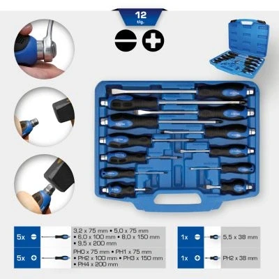 Imagen de Juego de atornilladores impacto KS TOOLS BT034012