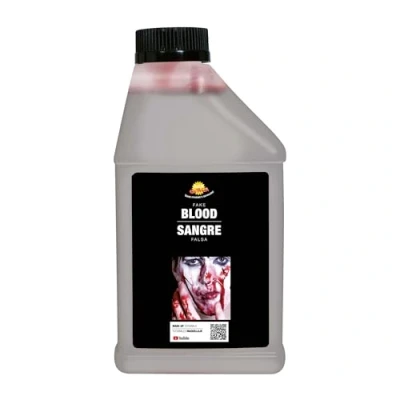 Imagen de Fiestas GUIRCA Bote de Sangre Falsa (475 ml) Maquillaje Halloween para Disfraces y Decoración Ideal Temáticas, Carnaval Eventos Terror Pintura Rojo