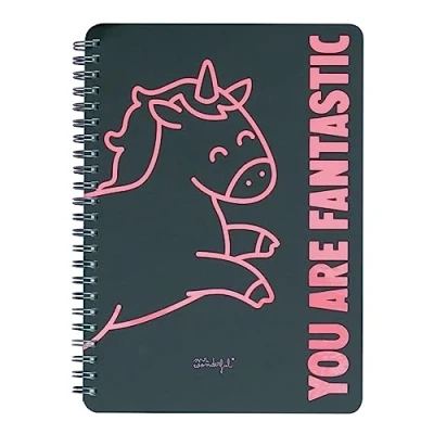 Imagen de Mr. Wonderful Libreta a4 unicornio negra you are fantastic