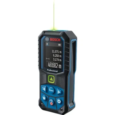 Imagen de Bosch Professional Medidor Láser GLM 50 25 G (láser verde, alcance: hasta 50.m, robusto, IP65, ±1,5.mm, 2 pilas AA, correa de sujeción, funda), Blue