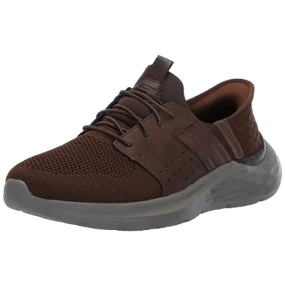 Imagen de Skechers Zapatillas sin cordones para hombre: Go Walk Flex Smooth Motion, Marrón, 42 EU