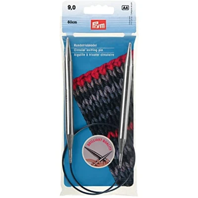Imagen de Prym Agujas Circulares MS 60 cm 9,00 mm Plata, Latón, Plateado, 9,0