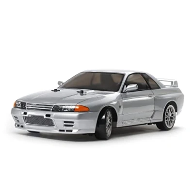 Imagen de Tamiya RC Skyline GT R 58651 1:10 Nissan R32 TT 02D coche teledirigido, vehículo, maqueta, Kit para Montar, Hobby, Manualidades, Multicolor, Color no Aplica (TAM58651)