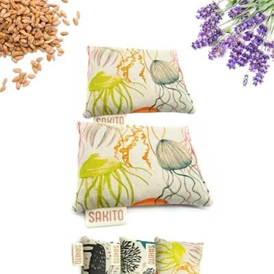 Imagen de 2 (uds) Saco Semillas Bebe (14x10 cm) Cojin Colicos Anticolicos Saquito Microondas Saquitos de para Bolsa Calor