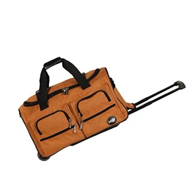 Imagen de Rockland Bolsa de Lona con Ruedas, diseño Orange, 22 Pulgadas, Melbourne Hardside Maleta Ruedas giratorias expandibles