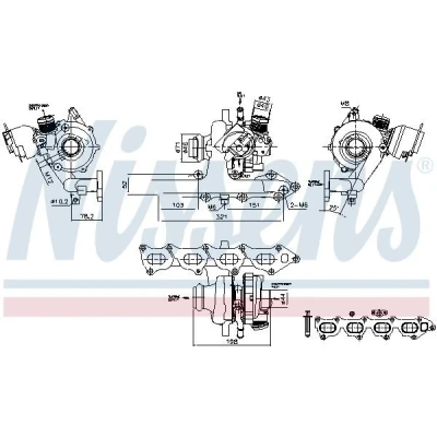 Imagen de Turbocompresor, sobrealimentación NISSENS 93470