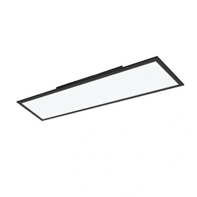 Imagen de EGLO connect.z Smart Home panel LED Salobrena Z, L x A 120 30 cm, ZigBee, control de voz y la aplicación, colores ajustables, regulable, lámpara techo aluminio negro