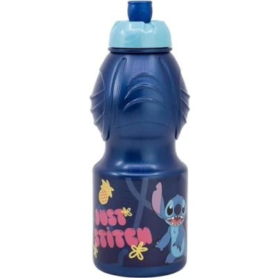 Imagen de ALMACENESADAN, 4940, Pack vuelta al cole, regalo navidad; compuesto por Botella sport 400ml multicolor, producto reutilizable, sin BPA; de la licencia (Stitch)