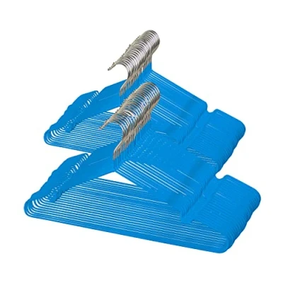 Imagen de COM FORT HOUSE Percha Metal Color Azul Antideslizantes y Resistentes Perchas para Ropa Ideal Chaquetas, Pantalones o Blusas 48 Unidades