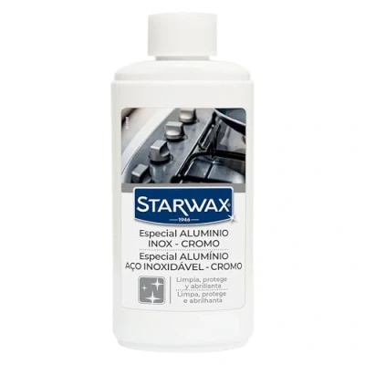 Imagen de STARWAX Limpiador Protector Aluminio y Acero Inoxidable Limpia, protege abrillanta No raya Sin amoníaco Uso interior exterior Fabricado en Francia 3x250ml