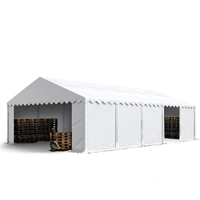 Imagen de TOOLPORT Carpa almacén 5x10 m PVC 700 N Impermeable Blanco de Almacenamiento