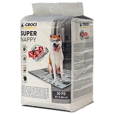 Imagen de Croci Alfombra Super Nappy Newspaper 57 x 54 30 Unidades