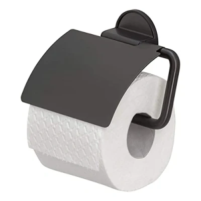 Imagen de Tiger Tune Portarrollos con tapa Metal Negro cepillado /
