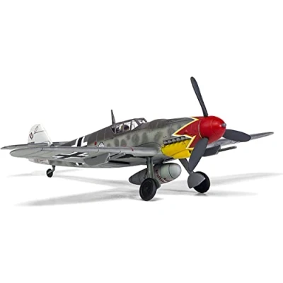 Imagen de Airfix Model Set, A02029B Messerschmitt Bf109G 6 Building Kit, Kits de avión Modelo plástico para Adultos y niños Mayores 8 años, el Juego Incluye bebederos calcomanías