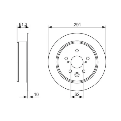 Imagen de BOSCH 0 986 479 657 Disco de freno 291 10 5 114,3 macizo aceitado LEXUS: IS 2, 3
