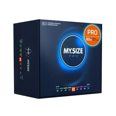 Imagen de Condones MY.SIZE PRO, talla 4, 57 mm, 80 piezas ajuste perfecto y adecuada para todos