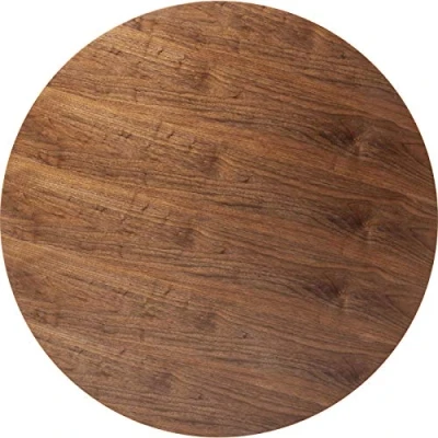 Imagen de Kare Design Tablero redondo, para 3 4 personas, estilo vintage, madera de nogal, D120cm, óptimo cocina, comedor, salón, oficina, solución elegante, ahorra espacio