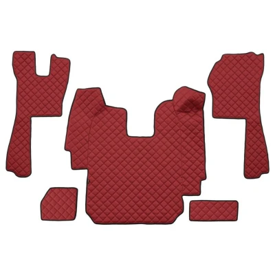 Imagen de F CORE FL03 RED Juego de alfombrillas suelo Ecopiel delante 5 Rojo
