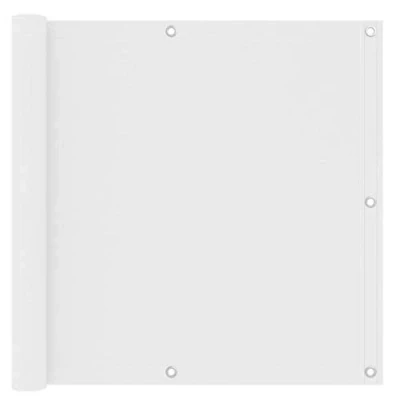 Imagen de vidaXL Toldo para Balcón Parasol Pantalla Privacidad Malla Ocultación Patio Jardín Terraza Protección de Tela Oxford Blanco 90x300 cm
