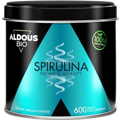 Imagen de 600 Comprimidos de Espirulina Ecologica Máxima Dosis 100% Alga Spirulina Bio por 3000mg Saciante Inhibidor Apetito y Ansiedad Natural DETOX Proteina Vegana para 100 Días