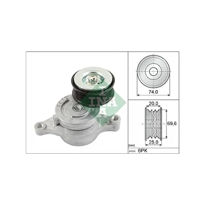Imagen de INA 534 0457 10 Brazo tensor, correa trapecial poli V