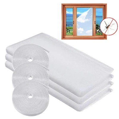 Imagen de MOEGFY Mosquitera Para Ventana, 3 Unidades De Autoadhesiva, Malla Manualidades, Protector Insectos Y Abejas, 51X59 Pulgadasajustada A Múltiples Ventanas