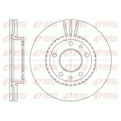 Imagen de REMSA 6888.10 Disco de freno Eje delantero 273,8, 273,8 26,3 5 ventilado KIA: CARNIVAL 2