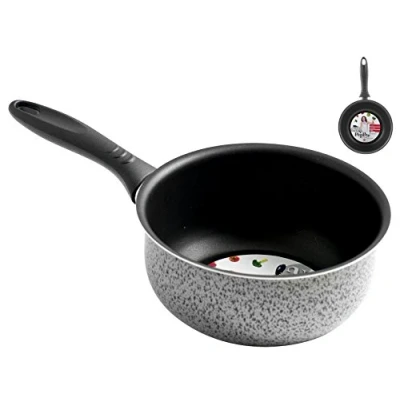 Imagen de HOME Salt Peper Cacerola Un Asa Antiadherente Sal Pimentero 18 cm Olla de cocción, Metal, Multicolor